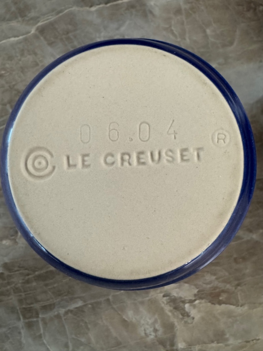 Le Creuset Blue Ramekins Set 6 Stoneware Mini Bowls 4” EUC - Picture 6 of 6